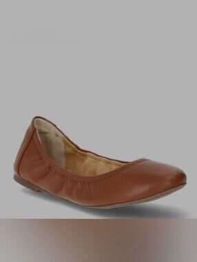 Time and Tru Women's Scrunch Ballet Flats